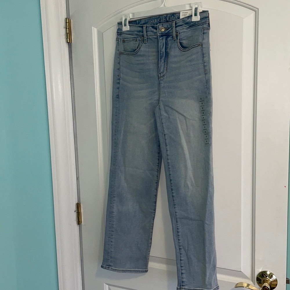 American Eagle Slim Straight Crop Jeans